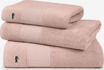 LACOSTE Shower Towel in Pink