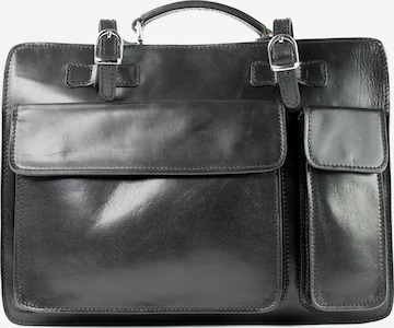 lePelou Aktenkoffer 'MARCO' in Schwarz: Vorderseite