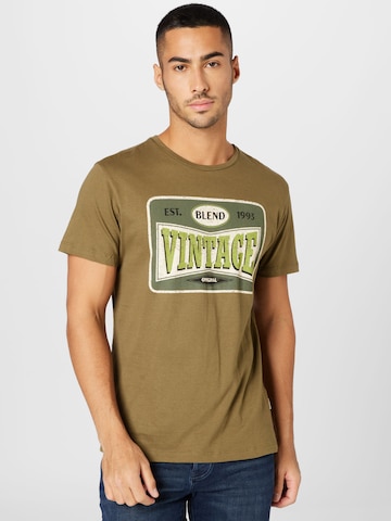 BLEND Shirt in Groen: voorkant