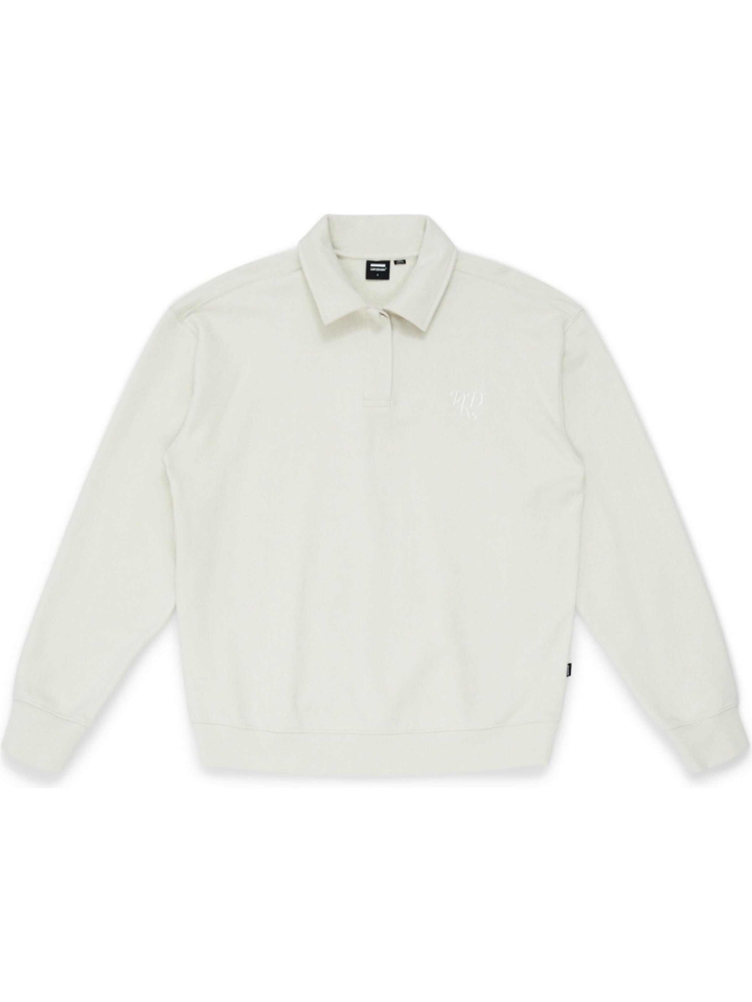 Dr. Denim Sweatshirt 'Brady Collar' in Beige: front
