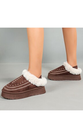 Ital-Design Pantolette in Braun