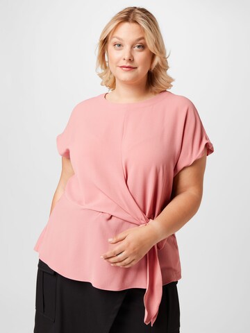 Michael Kors Plus - Blusa em rosa: frente