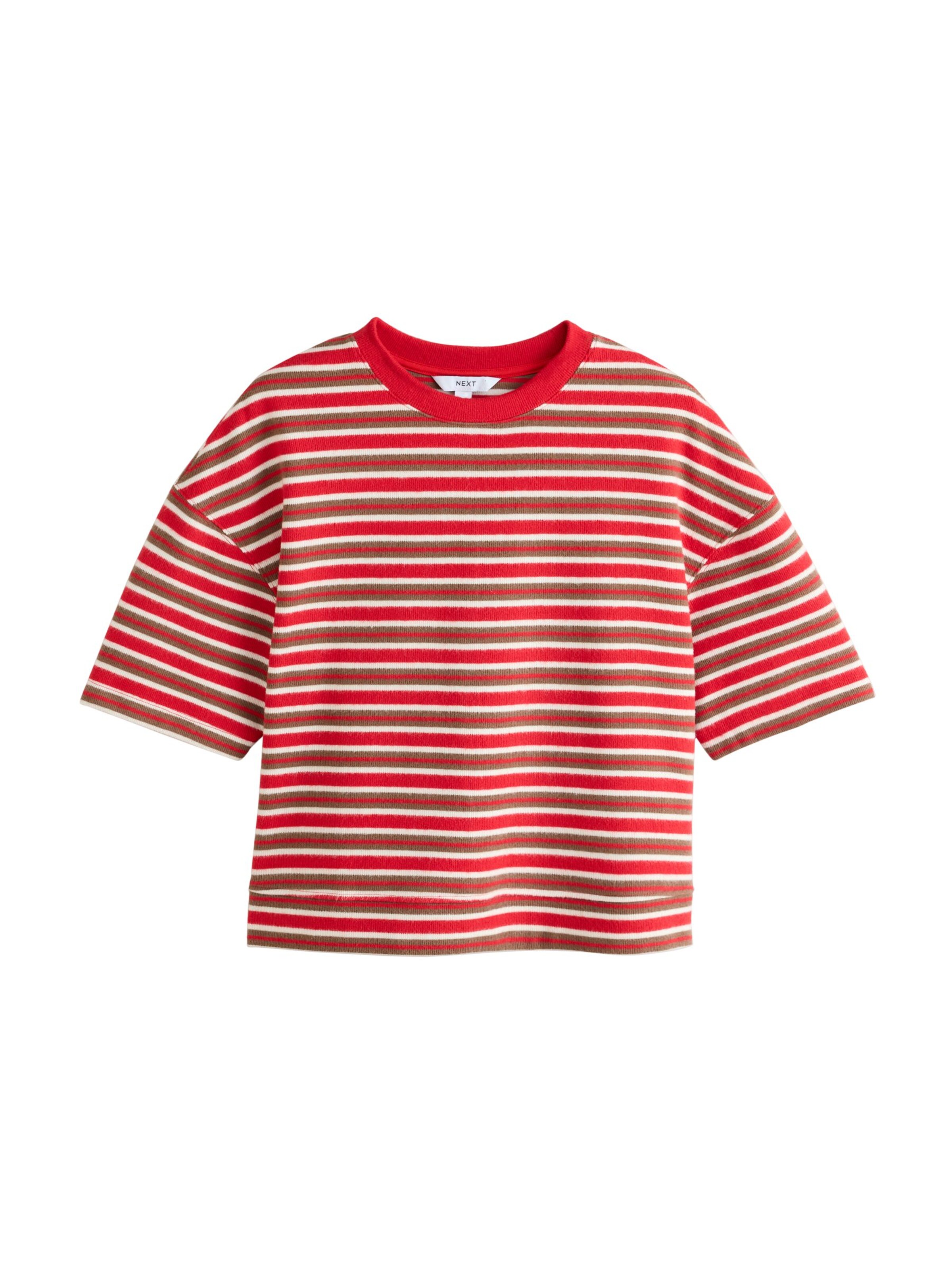 Maglietta in XS Next di colore marrone scuro / rosso / bianco, Visualizzazione prodotti