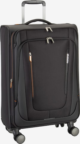 American Tourister Trolley in Schwarz: Vorderseite