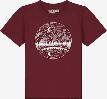 watabout.kids Shirt 'Mountains By Night' in Red: front
