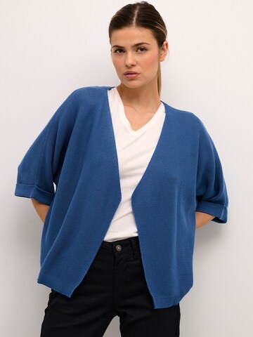 Cream Knit cardigan in Blue: front