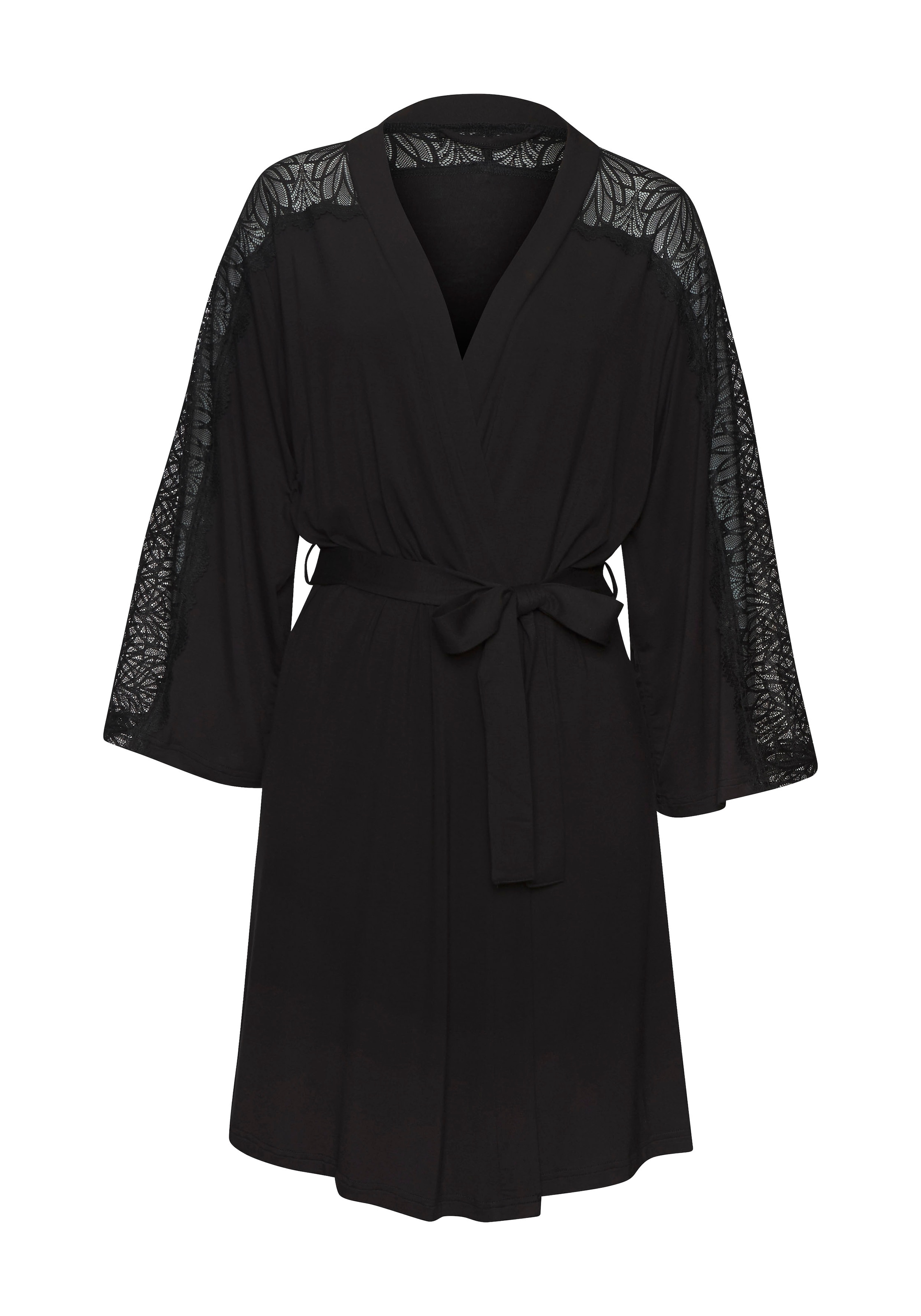 Kimono LASCANA en noir : devant