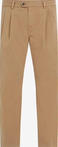 TOMMY HILFIGER Loose fit Pleat-front trousers in Beige: front