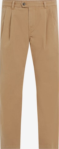 TOMMY HILFIGER Loose fit Pleat-front trousers in Beige: front