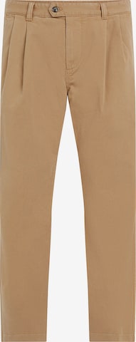 TOMMY HILFIGER Loosefit Veckad byxa i beige: framsida