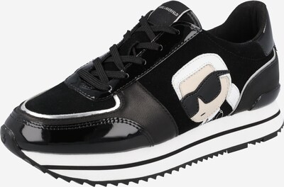Karl Lagerfeld Sneaker 'VELOCITA II' in hellbeige / schwarz / weiß, Produktansicht