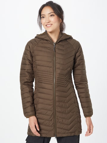 Manteau fonctionnel 'Powder Lite' COLUMBIA en vert : devant