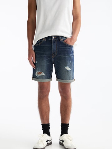 Pull&Bear Szabványos Farmer - kék: elől