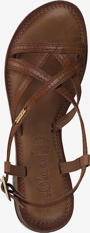 s.Oliver Strap sandal in Brown