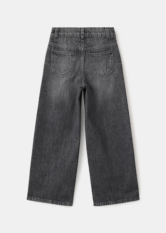 MANGO KIDS Wide leg Jeans 'COWBOY' in Grijs