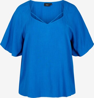 Zizzi Blouse 'Mio' in Blauw: voorkant