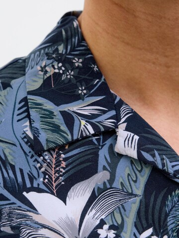 JACK & JONES Классический крой Рубашка 'JJEJeff Tropical' в Синий