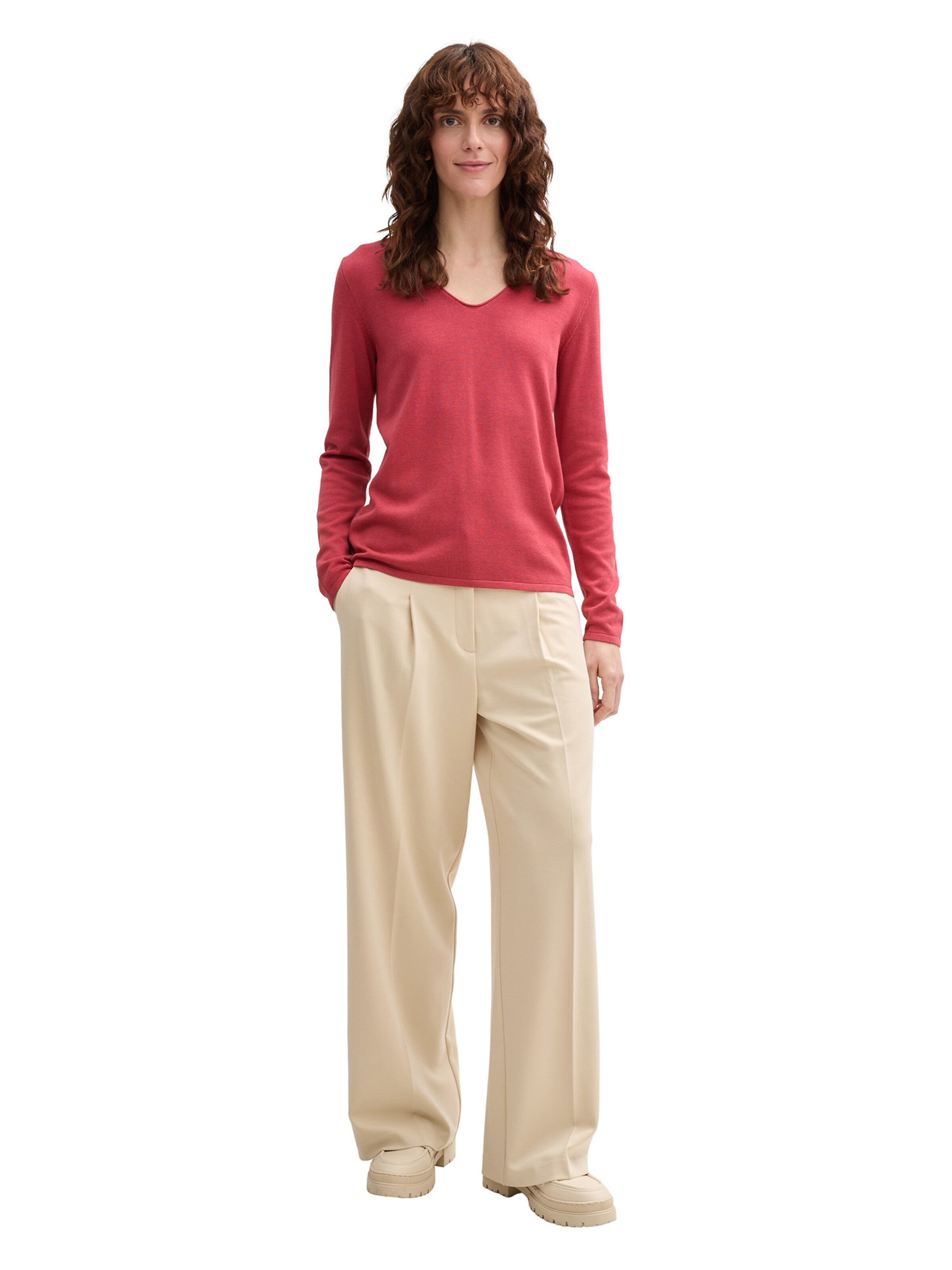 TOM TAILOR Sveter - Červená