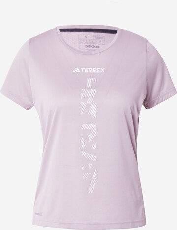 ADIDAS TERREX Functioneel shirt 'AGRAVIC' in Lila: voorkant