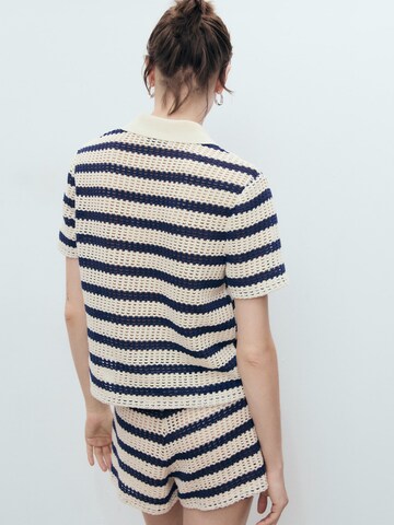 MANGO Gebreid vest 'MIFFY' in Blauw