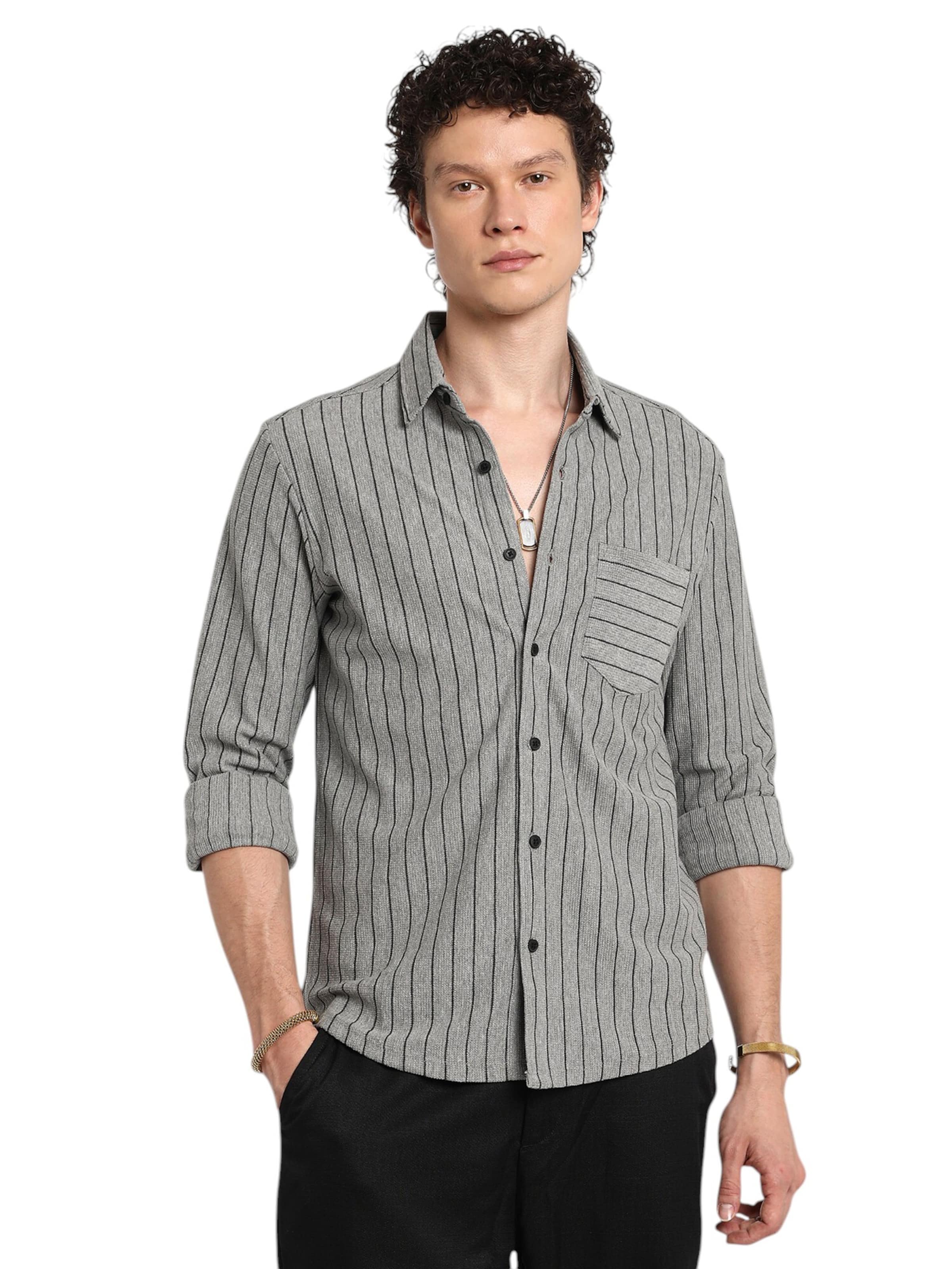 Campus Sutra Tavaline suurus Triiksärk 'Timothea', värv hall: eest vaates