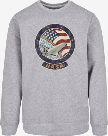 Merchcode Sweatshirt 'NASA - Faded' in Grijs: voorkant