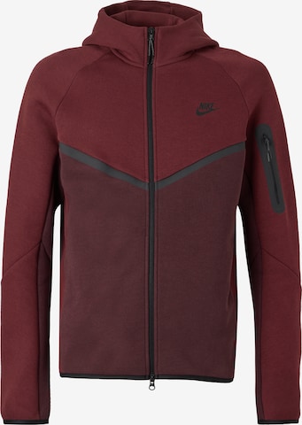 Nike SportswearGornji dio trenirke 'Tech Fleece' - crvena boja: prednji dio
