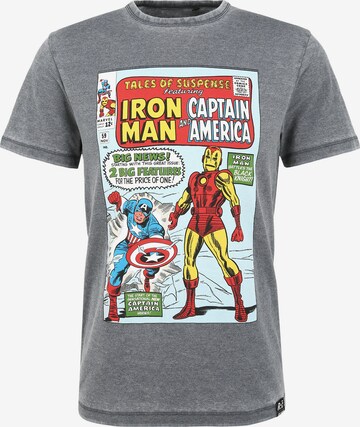 Recovered Shirt 'Marvel' in Grey: front