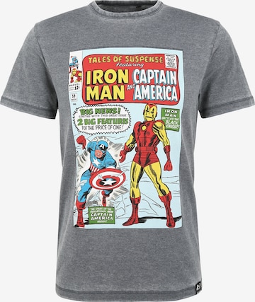 Recovered Shirt 'Marvel' in Grey: front