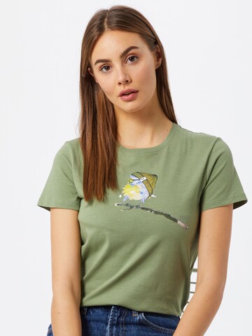 Iriedaily Koszulka 'It Birdy' w kolorze zielony: przód