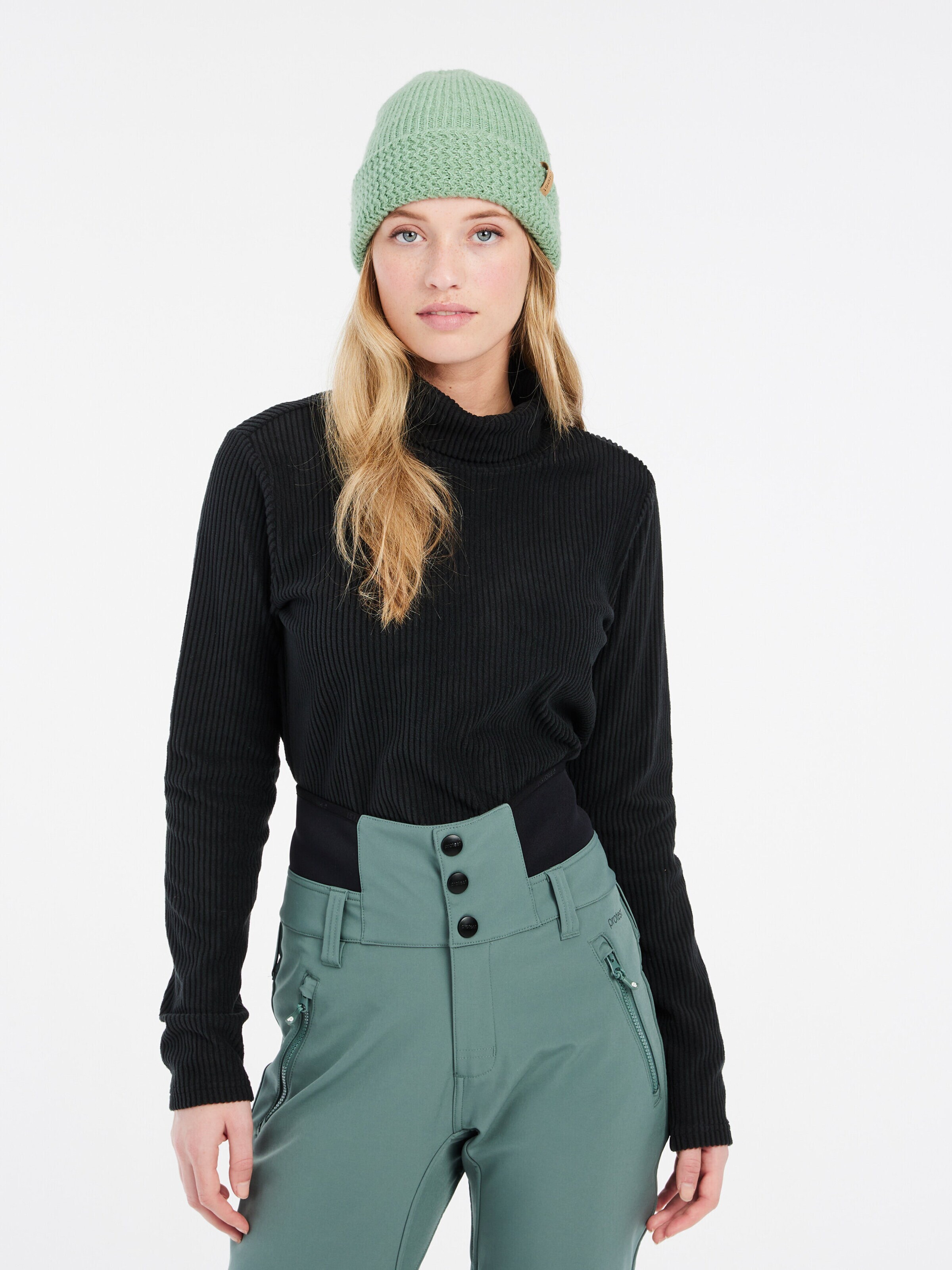 PROTEST Sportief sweatshirt 'PRTPEARLA' in Zwart: voorkant