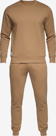 Ombre Leisure suit 'Z122' in Brown: front