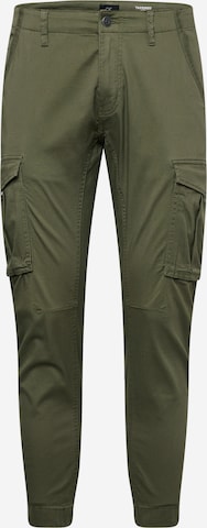 Effilé Pantalon cargo QS en vert : devant