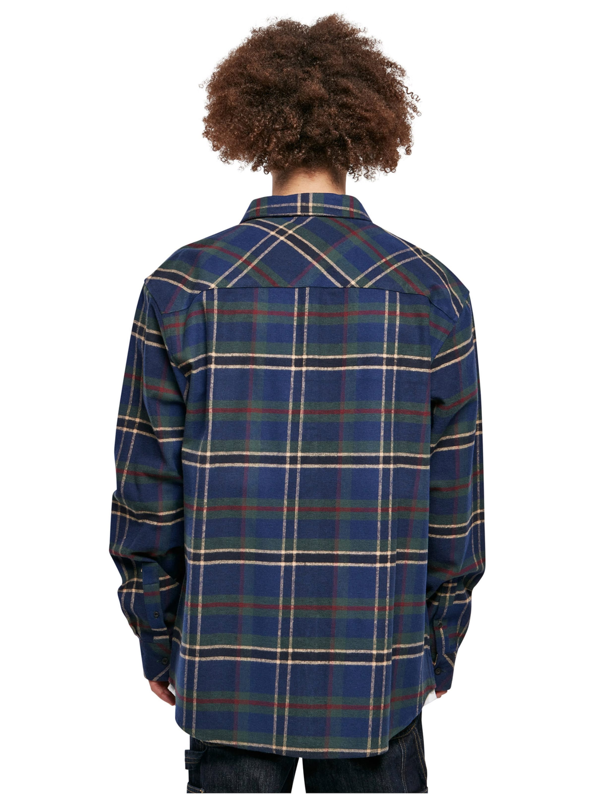 Urban Classics Comfort Fit Риза 'Mountain' в синьо