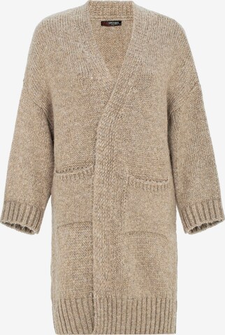 CIPO & BAXX Knit Cardigan in Beige: front