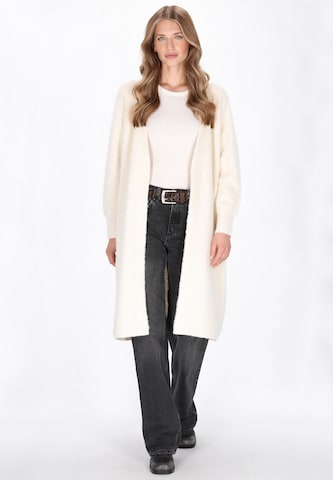 DreiMaster Vintage - Abrigo de punto en blanco