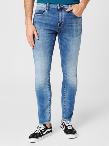 G-Star RAW - Skinny Calças de ganga em azul: frente