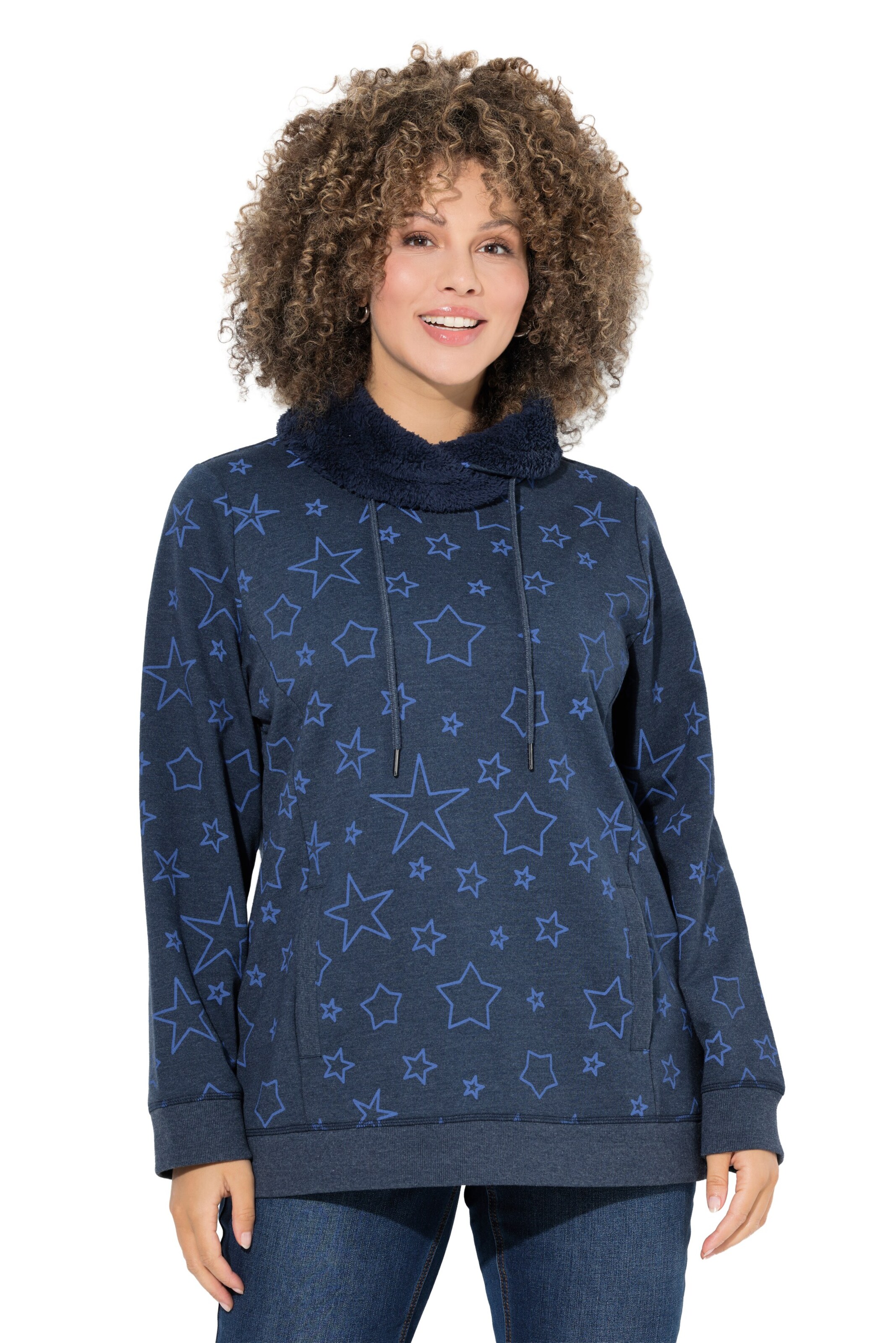 Ulla Popken Sweatshirt in Blue: front