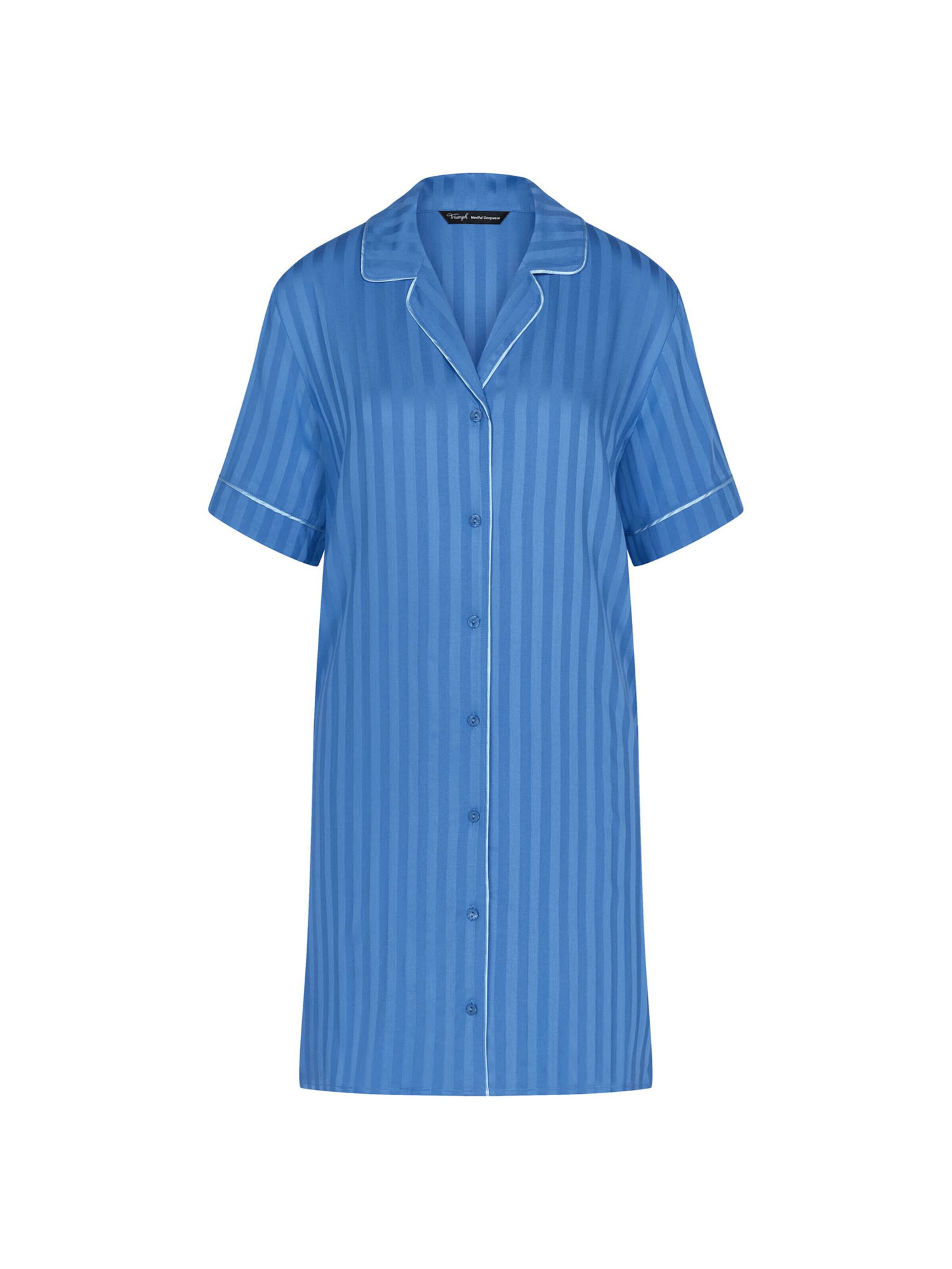 TRIUMPH Nightgown ' Red Label Amourette Jacquard ' in Blue: front