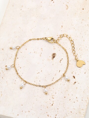 Braccialetto 'Cinque Pearl' di Hey Happiness in oro