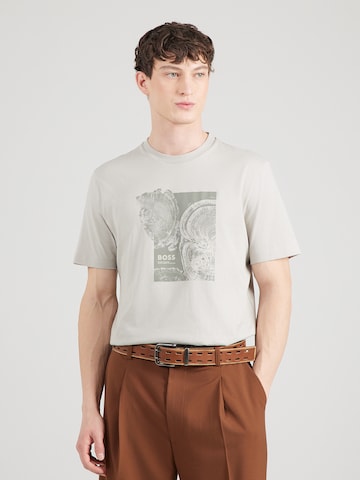 BOSS Футболка 'Te_Imprint' в Серый: спереди