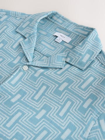 Next Regular fit Button Up Shirt in Blue