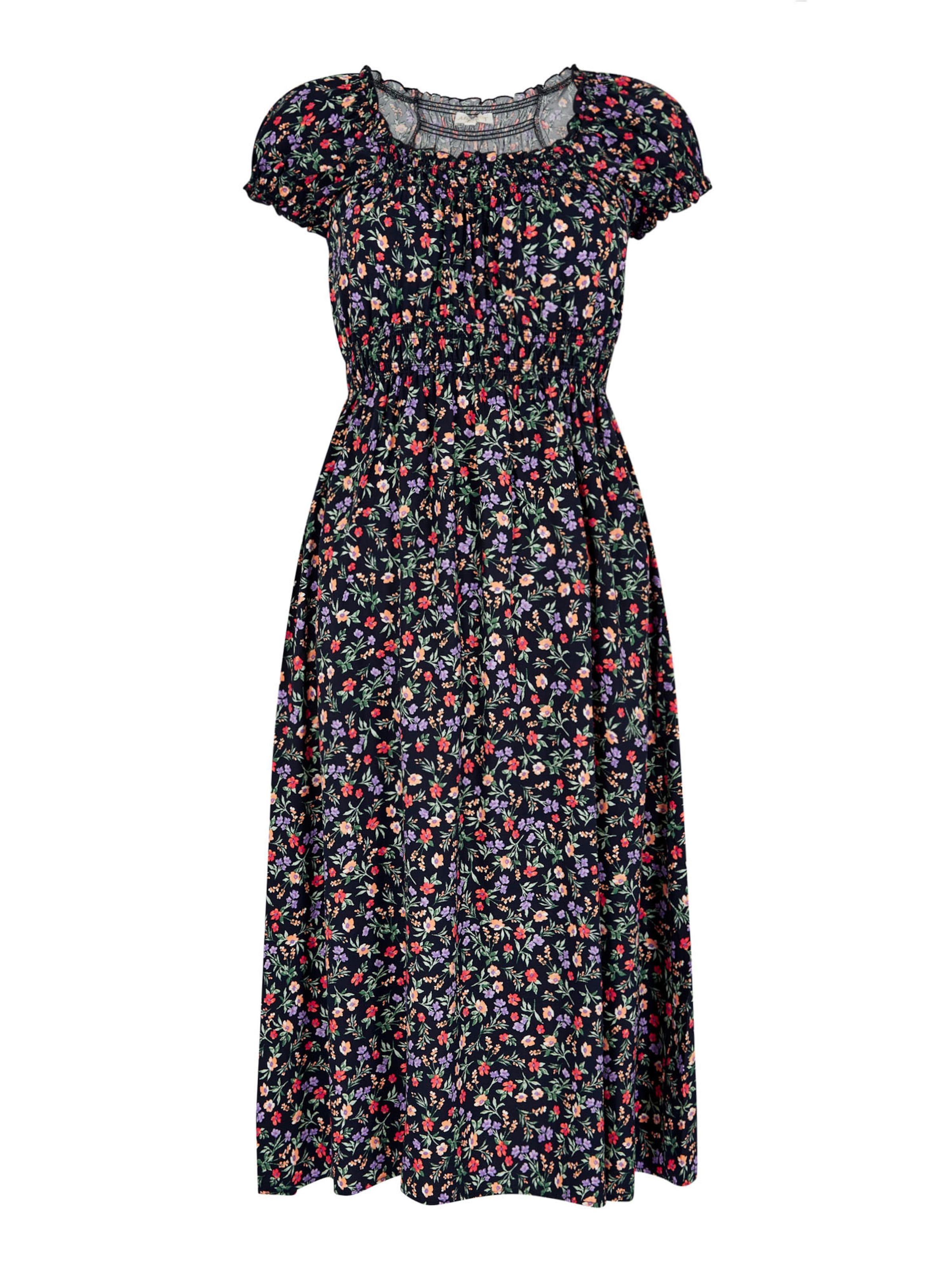 Apricot Kleid in Blau: Vorderseite