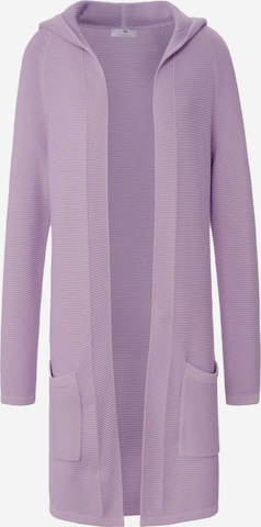 Peter Hahn Knit Cardigan in Purple: front