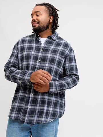 Jack & Jones Plus Comfort Fit Hemd 'JJEField' in Blau
