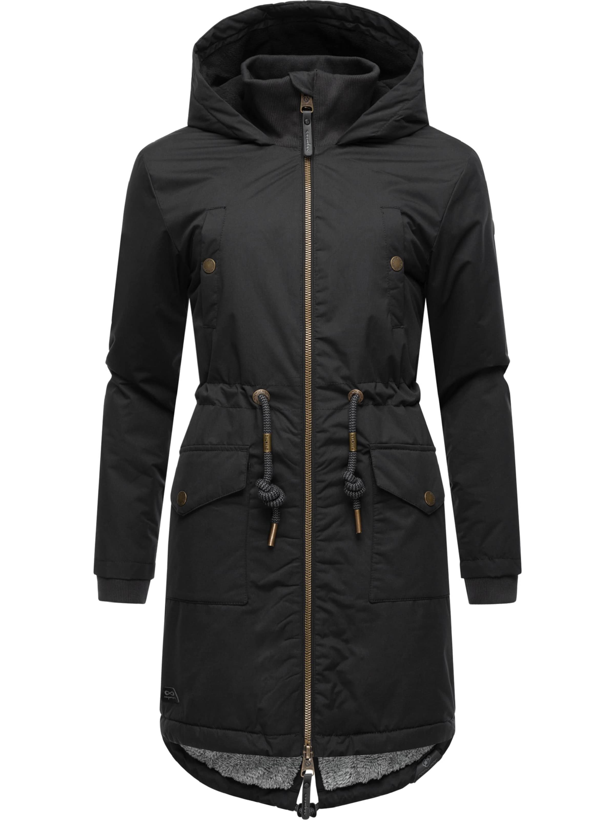Ragwear Winter parka 'Crescend' in Black: front