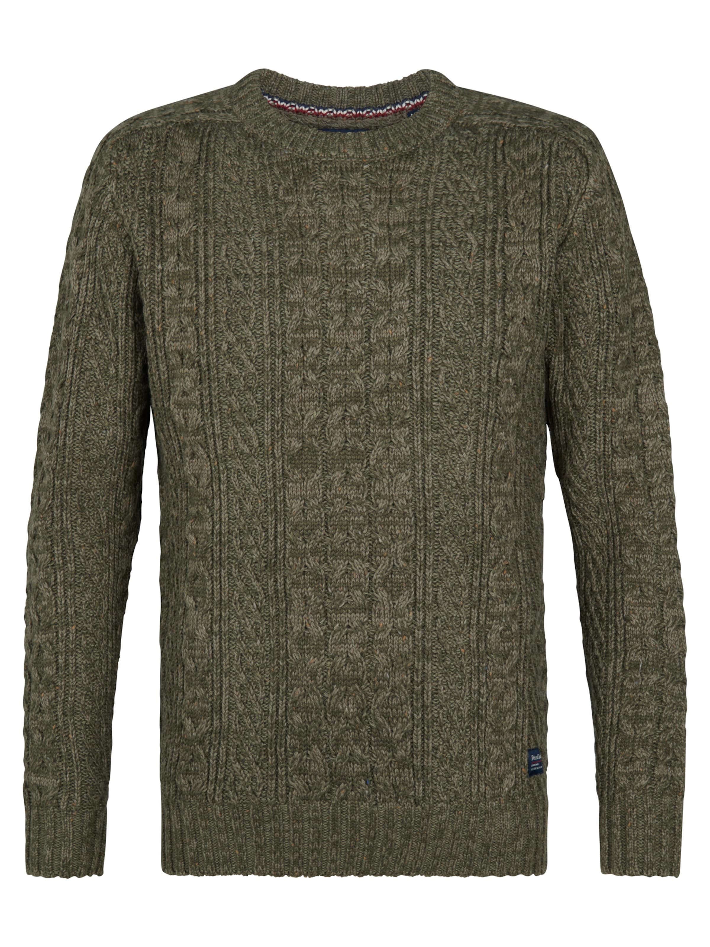 zaļš Petrol Industries Džemperis: no priekšpuses