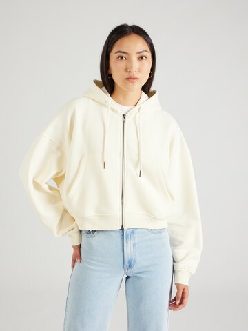 SISTERS POINT Zip-Up Hoodie 'HIKE' in White: front