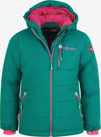 TROLLKIDS Regular fit Athletic Jacket 'Hemsedal' in Green: front