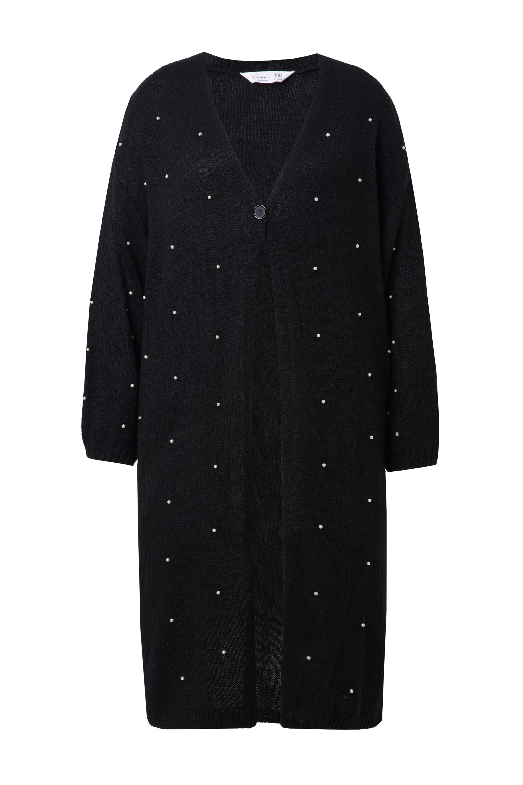 MIAMODA Strickjacke in Schwarz: Vorderseite